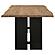 Bradshaw Rectangular Live Edge Dining Table Natural Acacia and Black by Coaster