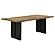 Bradshaw Rectangular Live Edge Dining Table Natural Acacia and Black by Coaster