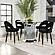 Ellie 5-piece Pedestal Counter Height Dining Room Set Mirror and Black by Coaster