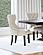 Baney Fabric Upholstered Dining Side Chair Beige and Black by Coaster