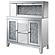 Yvaine 2-door Mirrored Wine Cabinet w/Faux Crystal Inlay Silver by Coaster