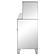 Yvaine 2-door Mirrored Wine Cabinet w/Faux Crystal Inlay Silver by Coaster
