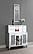 Yvaine 2-door Mirrored Wine Cabinet w/Faux Crystal Inlay Silver by Coaster