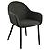 Emma Upholstered Dining Arm Chair Charcoal and Black (Set of 2) by Coaster