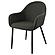 Emma Upholstered Dining Arm Chair Charcoal and Black (Set of 2) by Coaster