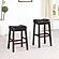 Donald Upholstered Counter Height Stools Black and Cappuccino (Set of 2) by Coaster