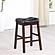 Donald Upholstered Counter Height Stools Black and Cappuccino (Set of 2) by Coaster