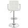 Palomar Adjustable Height Bar Stool White and Chrome by Coaster