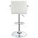 Palomar Adjustable Height Bar Stool White and Chrome by Coaster