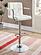 Palomar Adjustable Height Bar Stool White and Chrome by Coaster