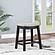 Elliston Backless Counter Height Saddle Bar Stool Dark Grey and Beige (Set of 2) by Coaster