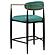 Tina Fabric Upholstered Counter Chair Green (Set of 2) by Coaster