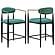 Tina Fabric Upholstered Counter Chair Green (Set of 2) by Coaster