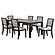 Elodie 7-piece Dining Table Set w/Extension Leaf Grey and Black by Coaster