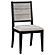 Elodie Upholstered Padded Seat Dining Side Chair Dove Grey and Black (Set of 2) by Coaster