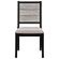 Elodie Upholstered Padded Seat Dining Side Chair Dove Grey and Black (Set of 2) by Coaster