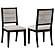 Elodie Upholstered Padded Seat Dining Side Chair Dove Grey and Black (Set of 2) by Coaster