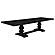 Phelps Rectangular Trestle Dining Set (Dining Table, 4 Chairs) Antique Noir and Beige by Coaster