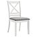 Hollis Cross Back Wood Dining Side Chair White (Set of 2) by Coaster