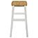 Hollis Wood Counter Height Backless Bar Stool Brown and White (Set of 2) by Coaster