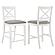 Hollis X-Back Counter Height Dining Chairs White and Grey (Set of 2) by Coaster