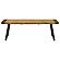Maverick Rectangular Dining Bench Natural Mango and Black by Coaster