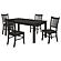 Marbrisa 5-piece Rectangular Dining Table Set Matte Black by Coaster