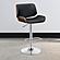 Folsom Upholstered Adjustable Bar Stool Black and Chrome by Coaster
