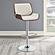 Folsom Upholstered Adjustable Bar Stool Ecru and Chrome by Coaster