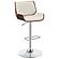 Folsom Upholstered Adjustable Bar Stool Ecru and Chrome by Coaster