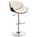 Harris Adjustable Bar Stool Ecru and Chrome by Coaster