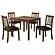 Parkwood 5-piece Square Dining Table Set Honey Brown by Coaster