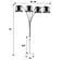 Maisel Floor Lamp with 4 Staggered Shades Black by Coaster