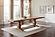 Florence Double Pedestal Dining Table Rustic Smoke by Coaster