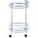 Chrissy 2-tier Round Glass Bar Cart Chrome by Coaster
