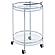 Chrissy 2-tier Round Glass Bar Cart Chrome by Coaster