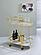 Desiree 2-tier Bar Cart with Casters Gold by Coaster