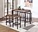 Santana 5-piece Pub Height Bar Table Set Weathered Chestnut and Black by Coaster