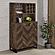 Mendoza 2-Door Home Bar Cabinet Wine Storage Rustic Oak by Coaster