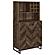 Mendoza 2-Door Home Bar Cabinet Wine Storage Rustic Oak by Coaster