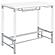 Norcrest Pub Height Bar Table w/Acrylic Legs and Wine Storage White High Gloss by Coaster