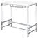 Norcrest Pub Height Bar Table w/Acrylic Legs and Wine Storage White High Gloss by Coaster