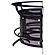 Dallas 2-shelf Curved Home Bar Smoke and Black Glass by Coaster