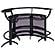 Dallas 2-shelf Curved Home Bar Smoke and Black Glass by Coaster