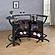Dallas 2-shelf Curved Home Bar Smoke and Black Glass by Coaster
