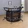 Dallas 2-shelf Curved Home Bar Smoke and Black Glass by Coaster