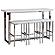 Marmot 4-piece Rectangular Counter Height Set White Marble and Chrome by Coaster