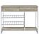 Melrose 2-shelf Wine Cabinet w/2 Drawers Gray Washed Oak and Chrome by Coaster