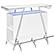 Araceli Home Bar Wine Cabinet White High Gloss and Chrome by Coaster