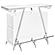 Araceli Home Bar Wine Cabinet White High Gloss and Chrome by Coaster